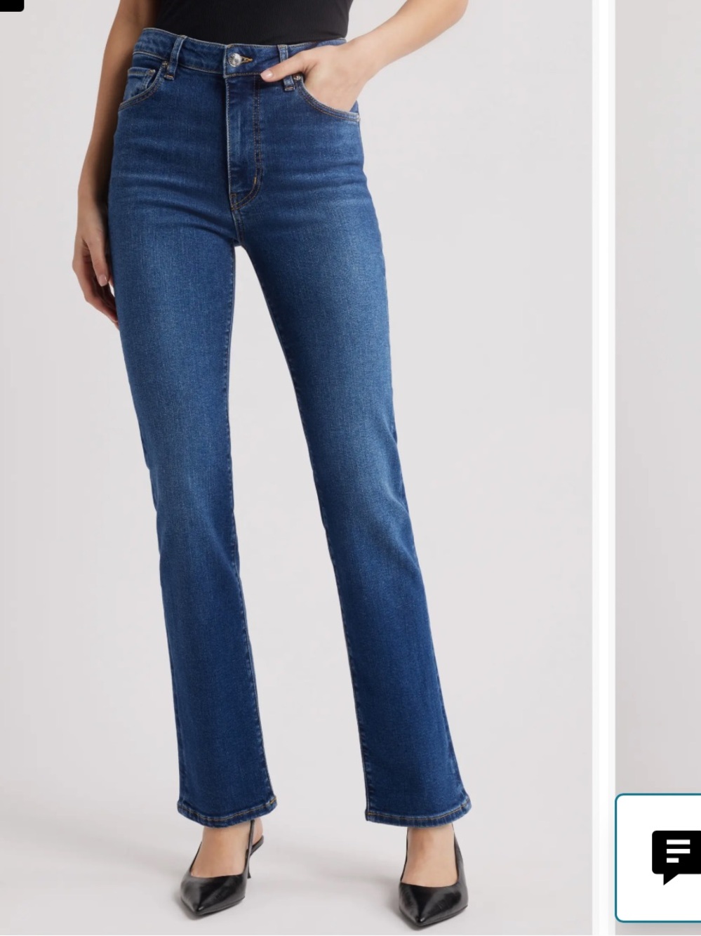 NYDJ Women's Flared Jeans in Dark Blue Wash lift and tuck technology